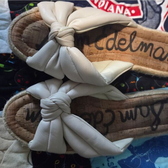 Sam Edelman Leather Neutral Espadrilles Sandals - Picture 3 of 5